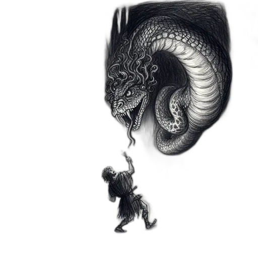 dragon, creature, sword, animal transparent PNG cut-out