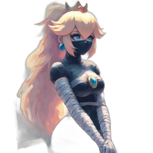 crown, dress, staff, robot transparent PNG cut-out