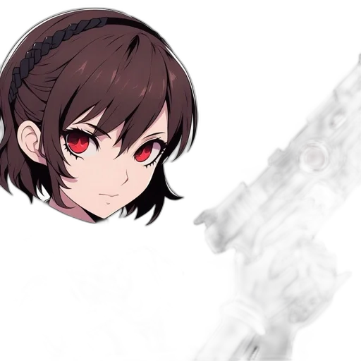 weapon, staff, sword, hair transparent PNG cut-out