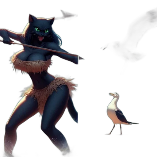 concept art, fantasy art, comic book art, 3d render transparent PNG cut-out
