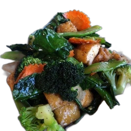 food, plate, stir-fried, vegetables transparent PNG cut-out