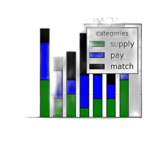 green, monochrome, bar, chart transparent PNG cut-out