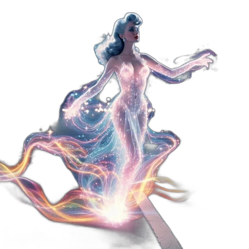 dress, hair, dragon, creature transparent PNG cut-out