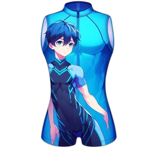 dress, jacket, anime, vaporwave transparent PNG cut-out