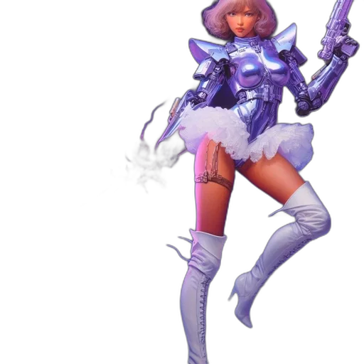 weapon, staff, robot, dress transparent PNG cut-out