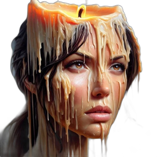 face, hair, photorealistic, concept art transparent PNG cut-out