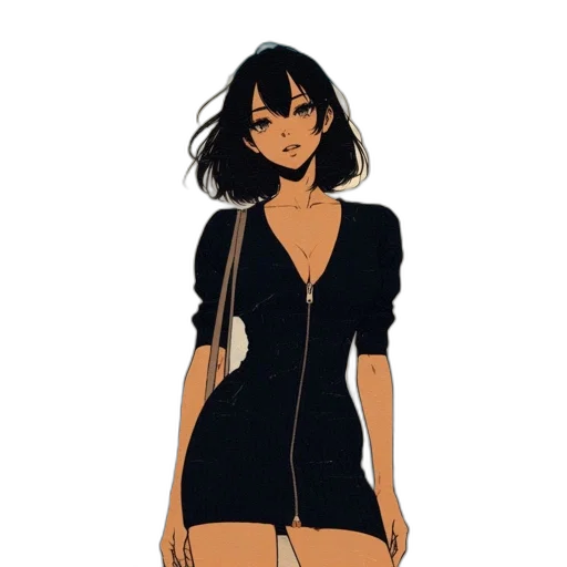 dress, jacket, staff, jewelry transparent PNG cut-out
