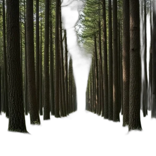 tree, hair, photorealistic, concept art transparent PNG cut-out