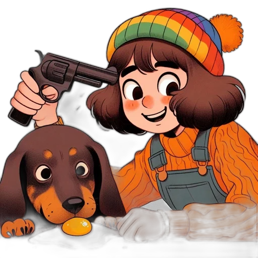 weapon, animal, hat, staff transparent PNG cut-out