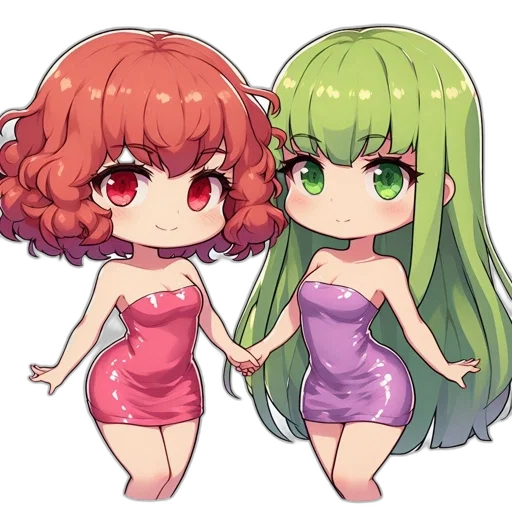 dress, anime, pixel art, cartoon transparent PNG cut-out