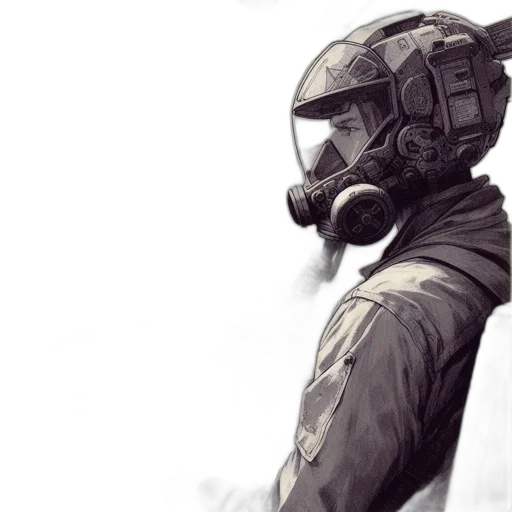 mask, face, robot, jacket transparent PNG cut-out