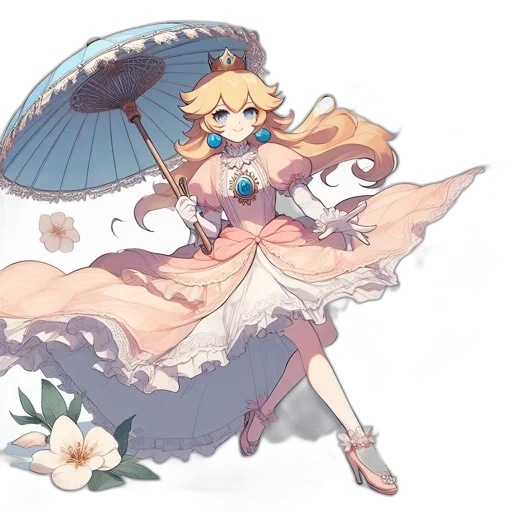 dress, umbrella, staff, weapon transparent PNG cut-out