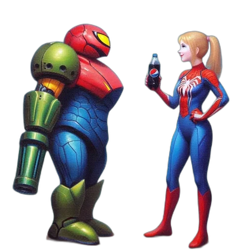 robot, concept art, comic book art, 3d render transparent PNG cut-out
