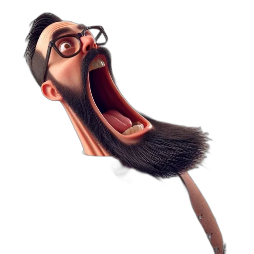 staff, hair, creature, face transparent PNG cut-out