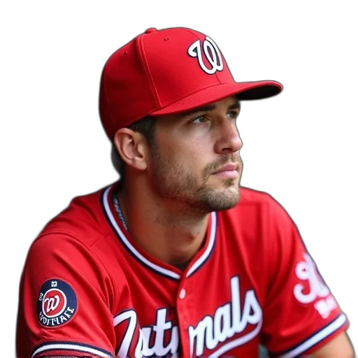 man, wearing, red, baseball transparent PNG cut-out