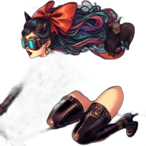 shoes, mask, weapon, dress transparent PNG cut-out