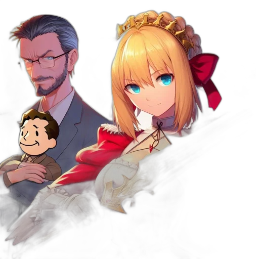 crown, staff, face, anime transparent PNG cut-out