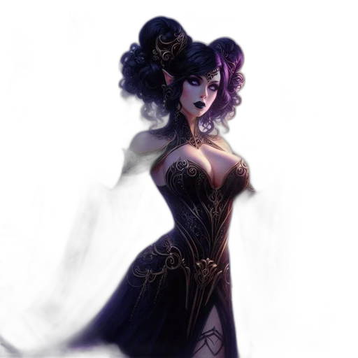 dress, crown, mask, fantasy art transparent PNG cut-out