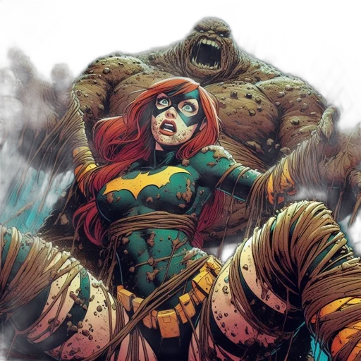 comic book art, concept art, monstrous, creature transparent PNG cut-out