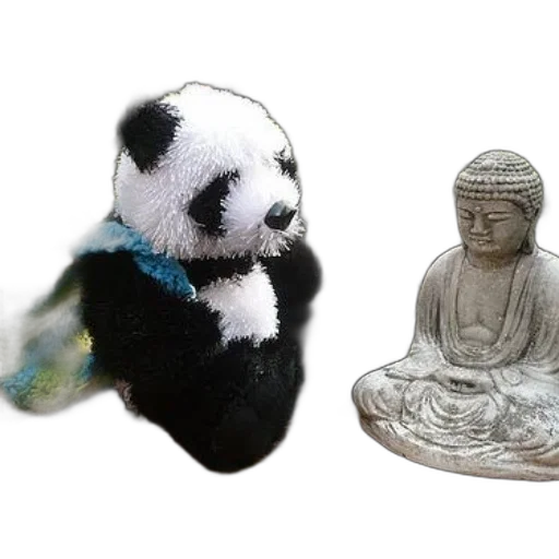 3d render, photorealistic, stuffed, panda transparent PNG cut-out