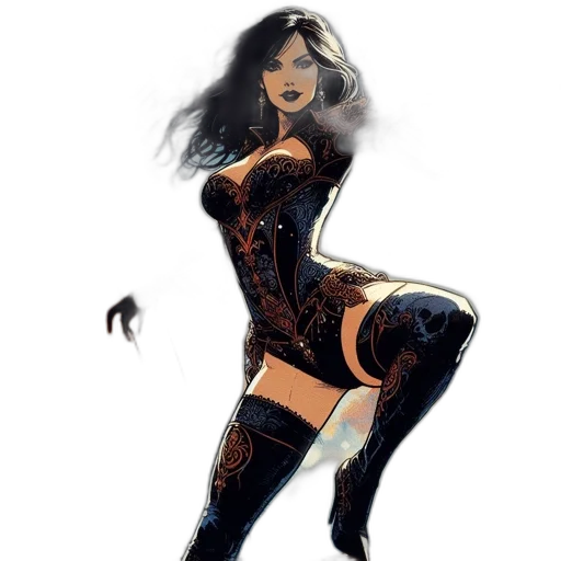 comic book art, concept art, fantasy art, cartoon transparent PNG cut-out