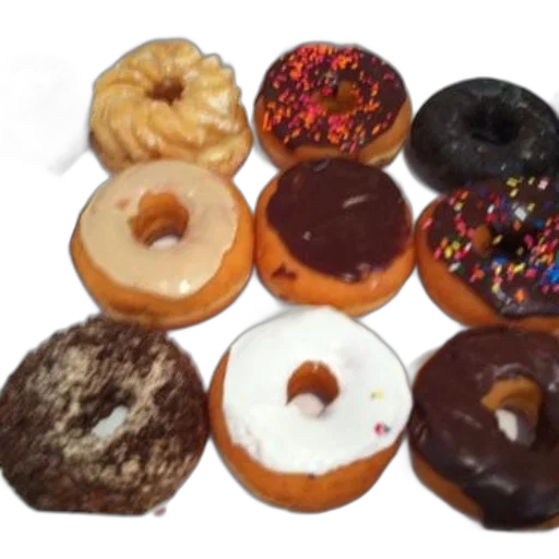 food, box, assorted, donuts transparent PNG cut-out