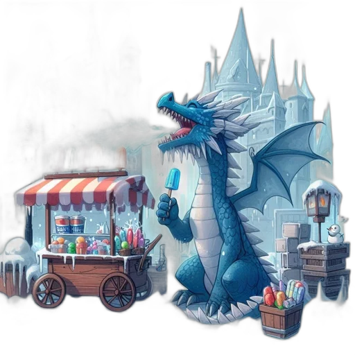 dragon, food, concept art, fantasy art transparent PNG cut-out