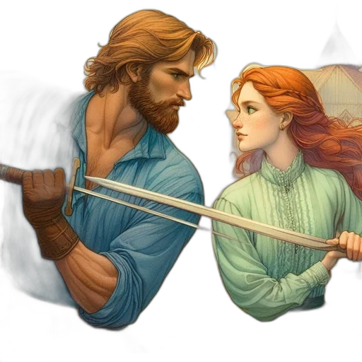 sword, fantasy art, concept art, watercolor transparent PNG cut-out