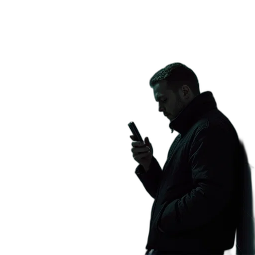 jacket, staff, weapon, face transparent PNG cut-out
