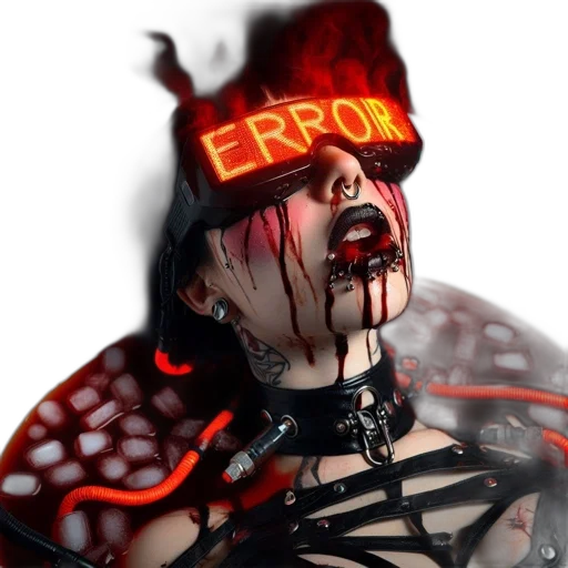 face, cyberpunk, concept art, photorealistic transparent PNG cut-out