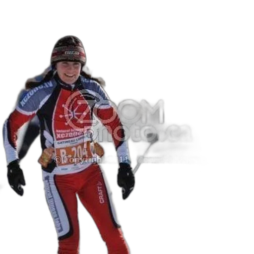 jacket, robot, female, cross-country transparent PNG cut-out