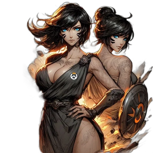 concept art, fantasy art, comic book art, anime transparent PNG cut-out