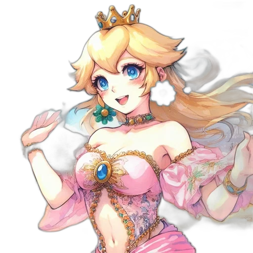 crown, dress, concept art, anime transparent PNG cut-out