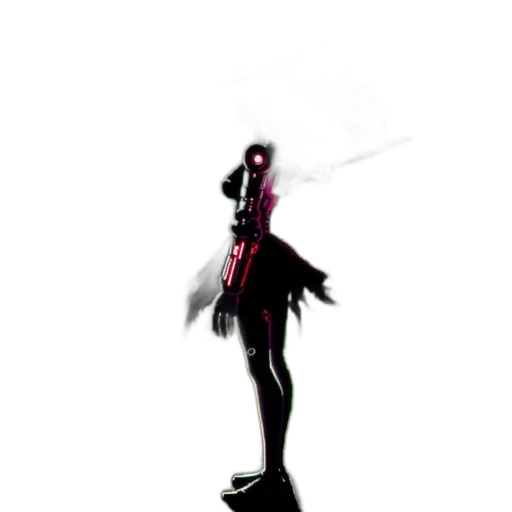 staff, creature, dress, weapon transparent PNG cut-out