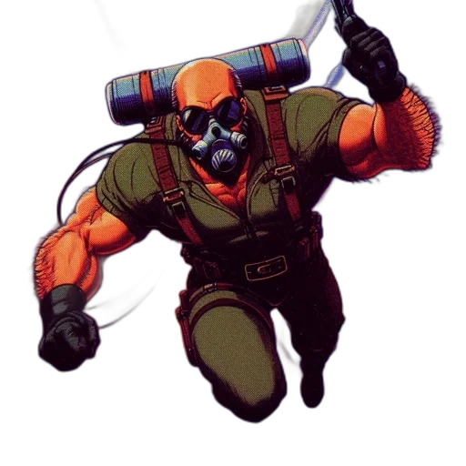 weapon, staff, robot, mask transparent PNG cut-out