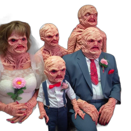 mask, concept art, seven, grotesque transparent PNG cut-out