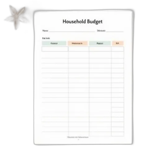 household, budget, worksheet, template transparent PNG cut-out