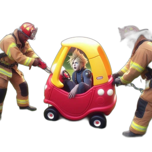 car, concept art, 3d render, fire transparent PNG cut-out