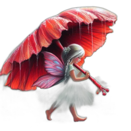umbrella, dragon, creature, concept art transparent PNG cut-out