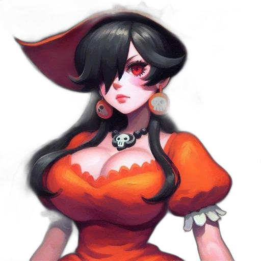 dress, staff, hat, fantasy art transparent PNG cut-out