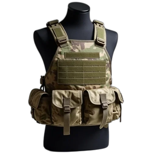 jacket, weapon, tactical, vest transparent PNG cut-out