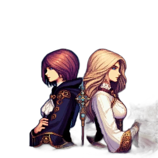 staff, sword, pixel art, fantasy art transparent PNG cut-out