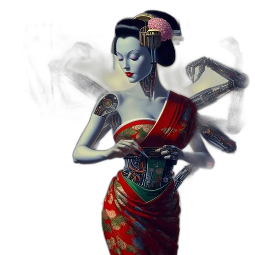 dress, mask, staff, jewelry transparent PNG cut-out