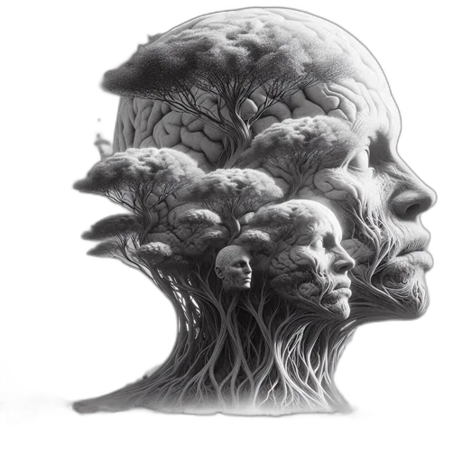 crown, face, tree, creature transparent PNG cut-out
