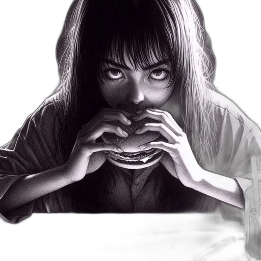food, face, creature, photorealistic transparent PNG cut-out