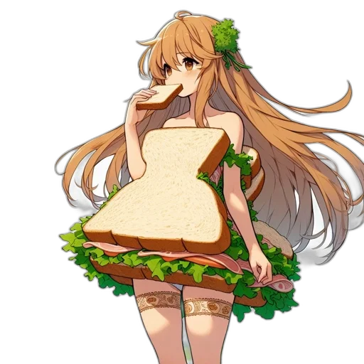 dress, food, animal, pixel art transparent PNG cut-out