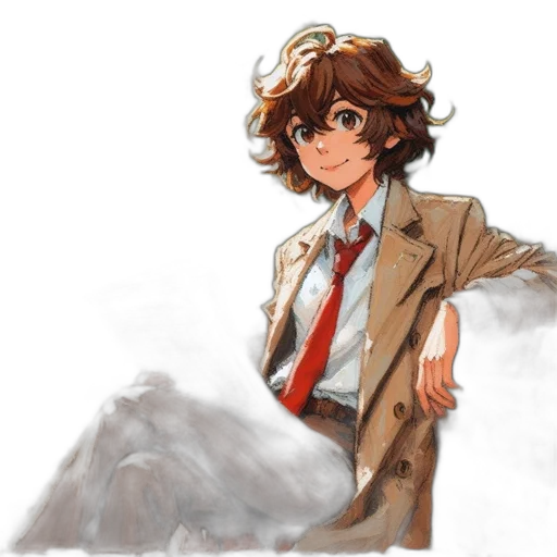 jacket, staff, watercolor, concept art transparent PNG cut-out