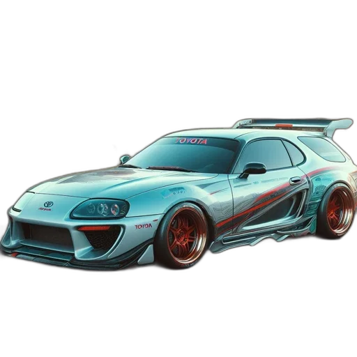 car, concept art, photorealistic, 3d render transparent PNG cut-out
