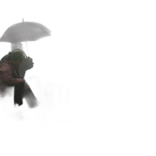 umbrella, jacket, mask, hat transparent PNG cut-out