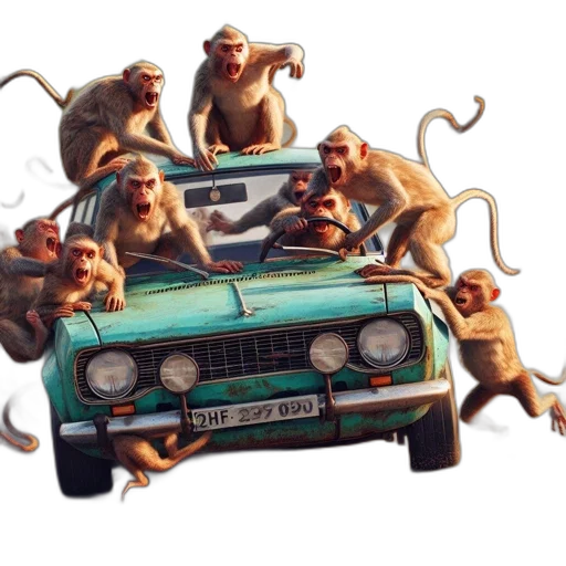 car, animal, concept art, 3d render transparent PNG cut-out